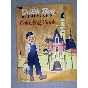 Vintage 1957 Walt Disney Productions Dutch Boy Disneyland Coloring Book SemiUsed